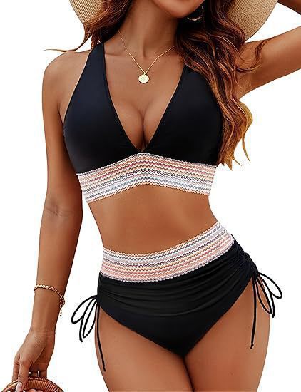 Damen Hoch geschnittener Bikini mit verstellbaren Schnüren  Nord Taschen