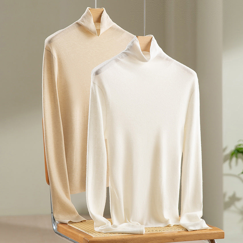Damen Slim-Fit Feinstrick-Rollkragenpullover mit Stretch Nord Taschen