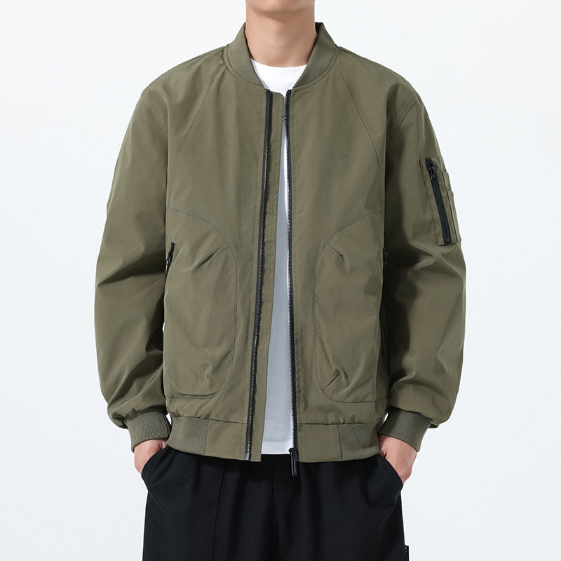 Herren Leichte Bomberjacke im Utility‑Style mit Ärmeltasche und Rippenbündchen Nord Taschen