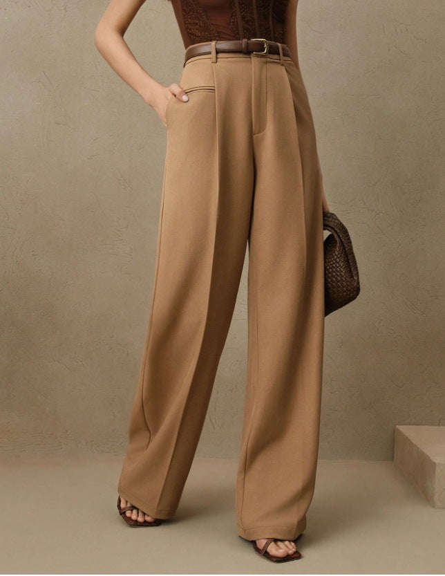 Damen Weite und elegante Anzughose mit hohen Bund