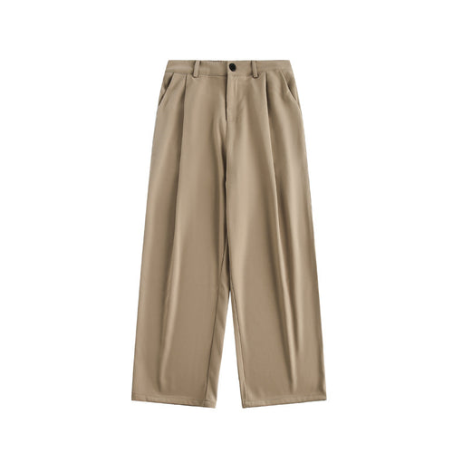 Damen Weite hochtaillierte Stoffhose mit Bundfalte und weitem Bein Nord Taschen