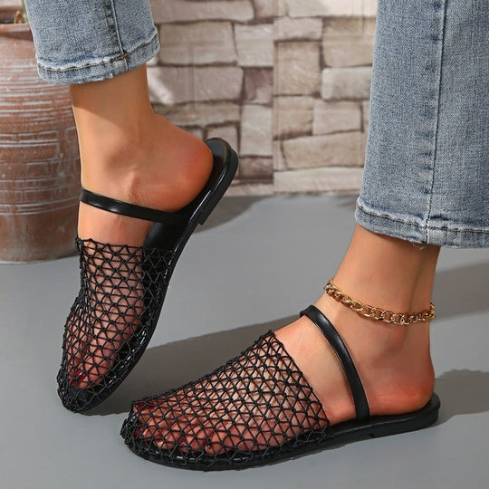 Damen  gewNord Taschente Netz-Mules mit Slip-On-Funktion, offener Ferse und flexiblem Leichtsohlen-Design Nord Taschen