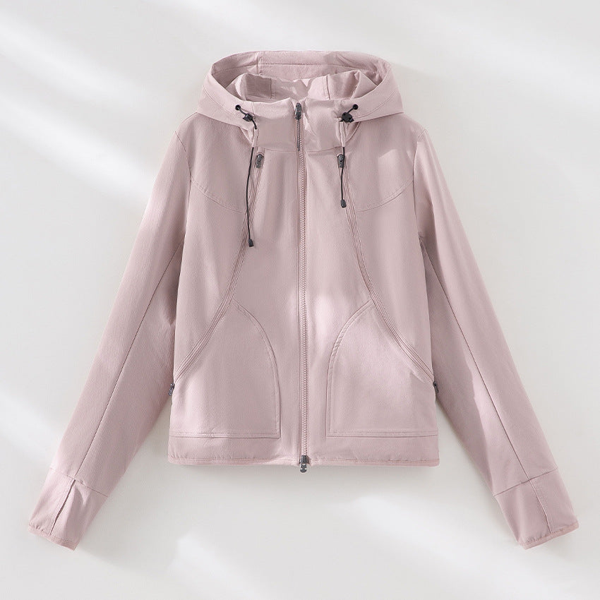 Damen Kapuzen-Softshelljacke mit Zwei-Wege-Reißverschluss und ergonomischer Schnitt Nord Taschen