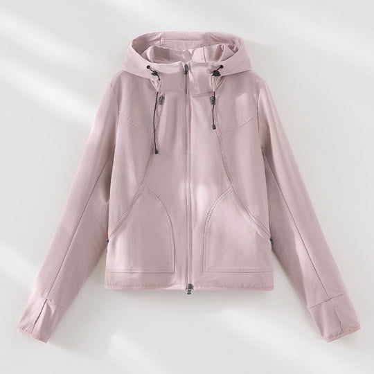 Damen Leichte Kapuzenjacke aus Funktionsfleece mit Zwei‑Wege‑Reißverschluss und ergonomischen Nähten Nord Taschen