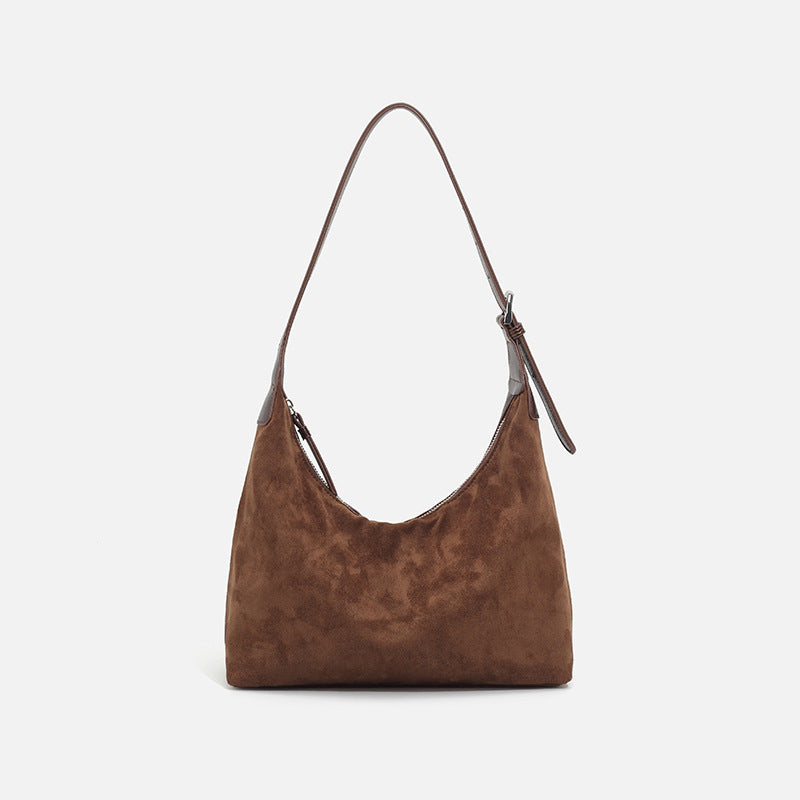 Damen modische Hobo Tasche mit weichem Nubukleder Nord Taschen