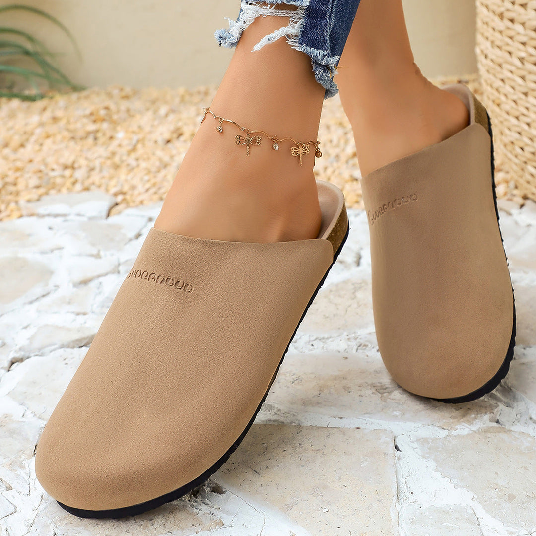 Damen Bequeme Clogs aus weichem Wildleder mit anatomisch geformtem Fußbett