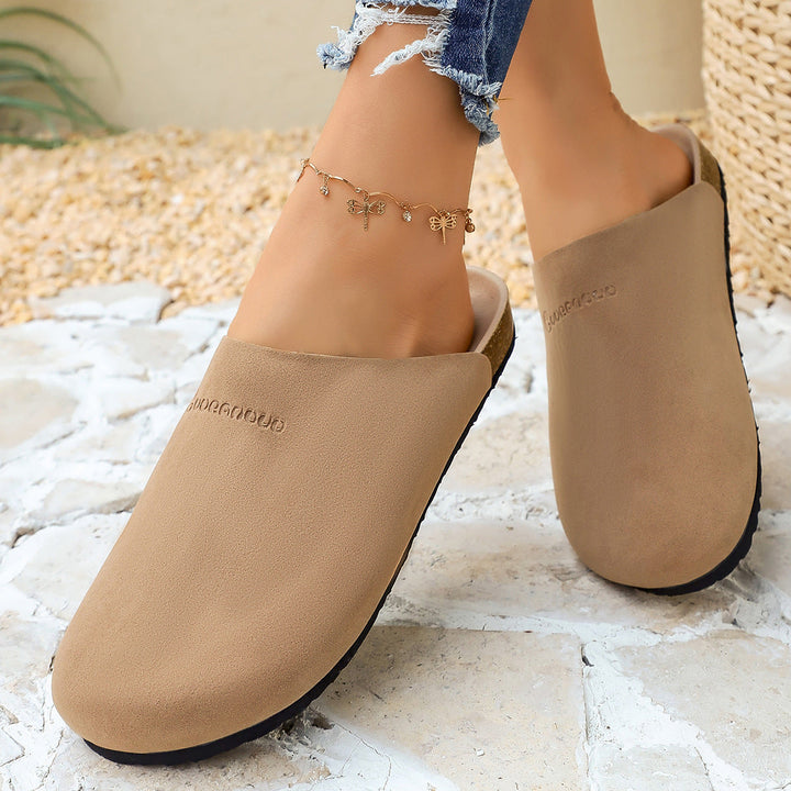 Damen Bequeme Clogs aus weichem Wildleder mit anatomisch geformtem Fußbett