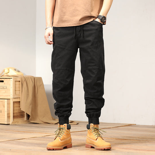 Herren Maskulin-Workwear Trekking-Joggerhose mit verstärkten Kniepatches und elastischem Saum Nord Taschen