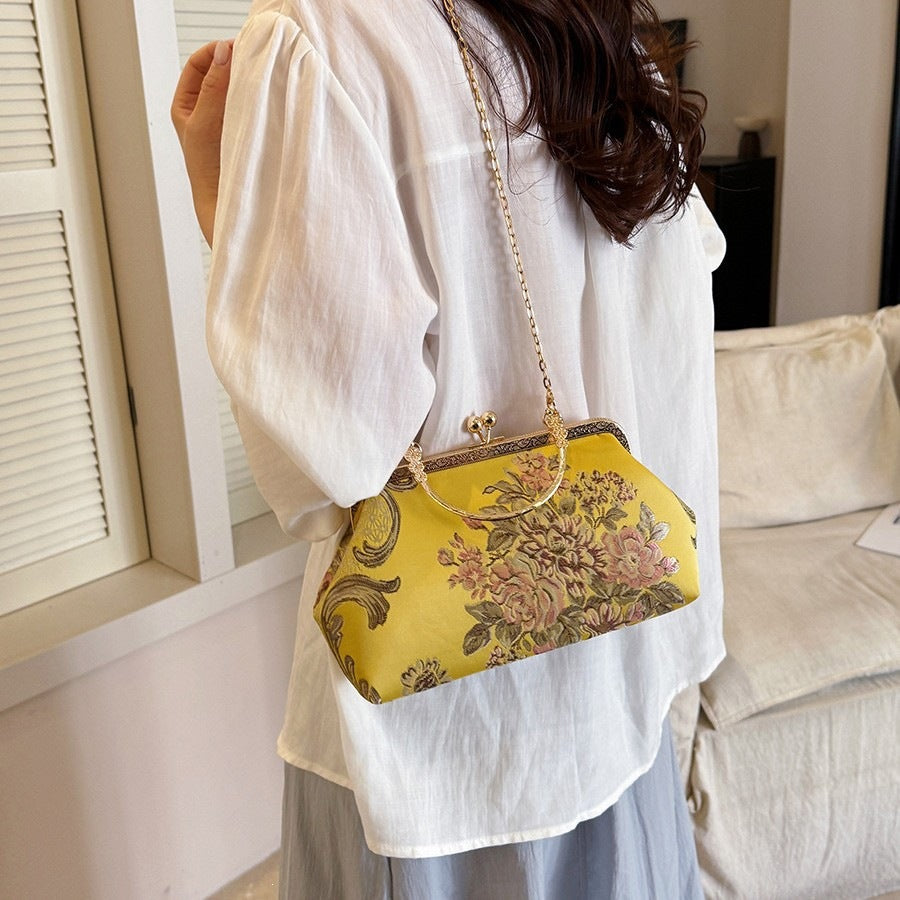 Damen elegante Clutch mit blumigem Dekor Nord Taschen