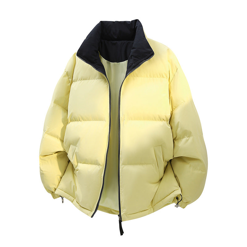 Unisex Oversize-Steppjacke mit hohem Kragen, zweifarbiger Innenfütterung & verstellbarem Saum Nord Taschen