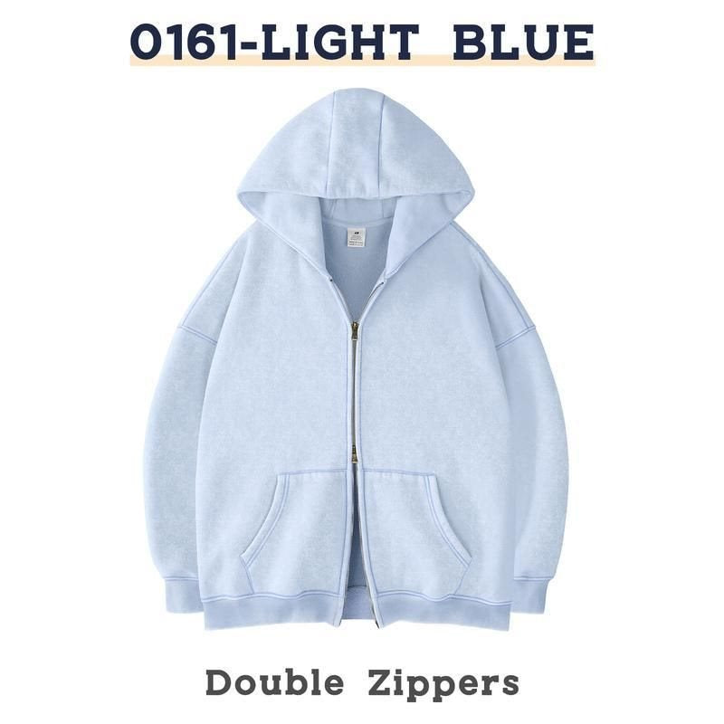 Unisex Oversized Kapuzenjacke mit Doppelreißverschluss und Kängurutaschen Nord Taschen