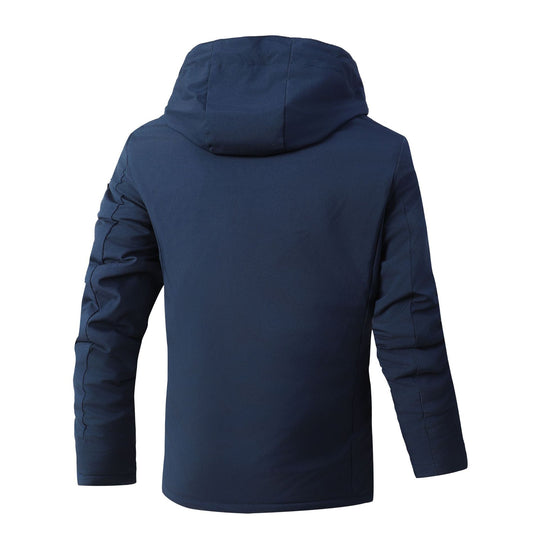 Herren Urbaner Softshell-Parka mit Teddyfleece-Innenfutter, verdecktem Reißverschluss und Brusttasche Nord Taschen