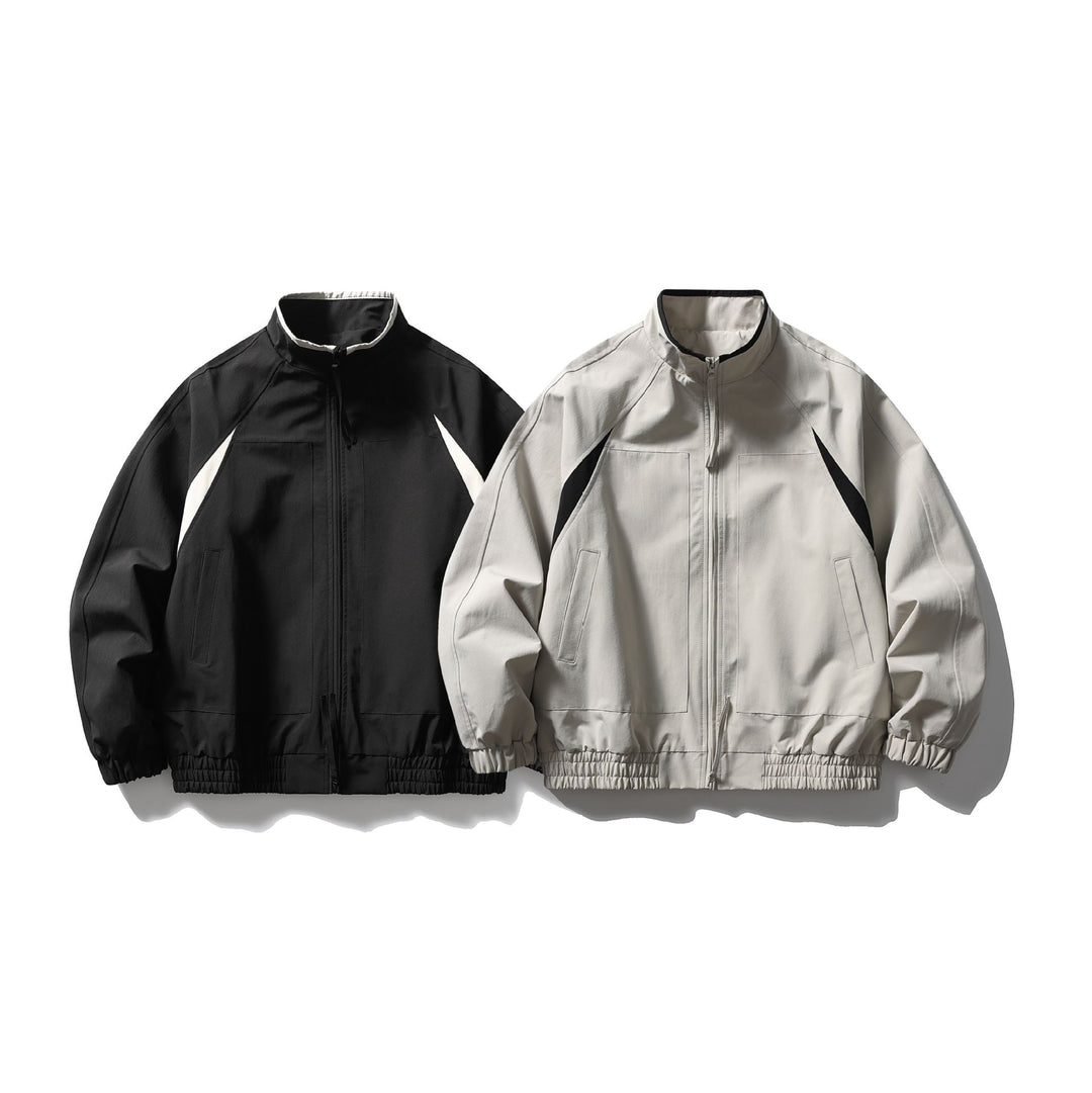 Herren Oversize Bomberjacke mit Stehkragen, Raglanärmeln und elastischem Saum Nord Taschen