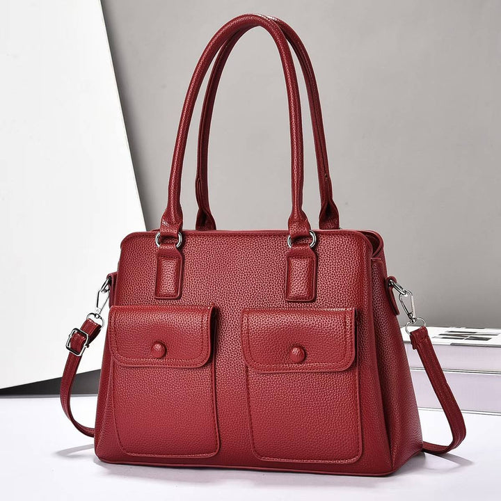 Damen elegante Handtasche mit doppeltem Taschenlayout Nord Taschen