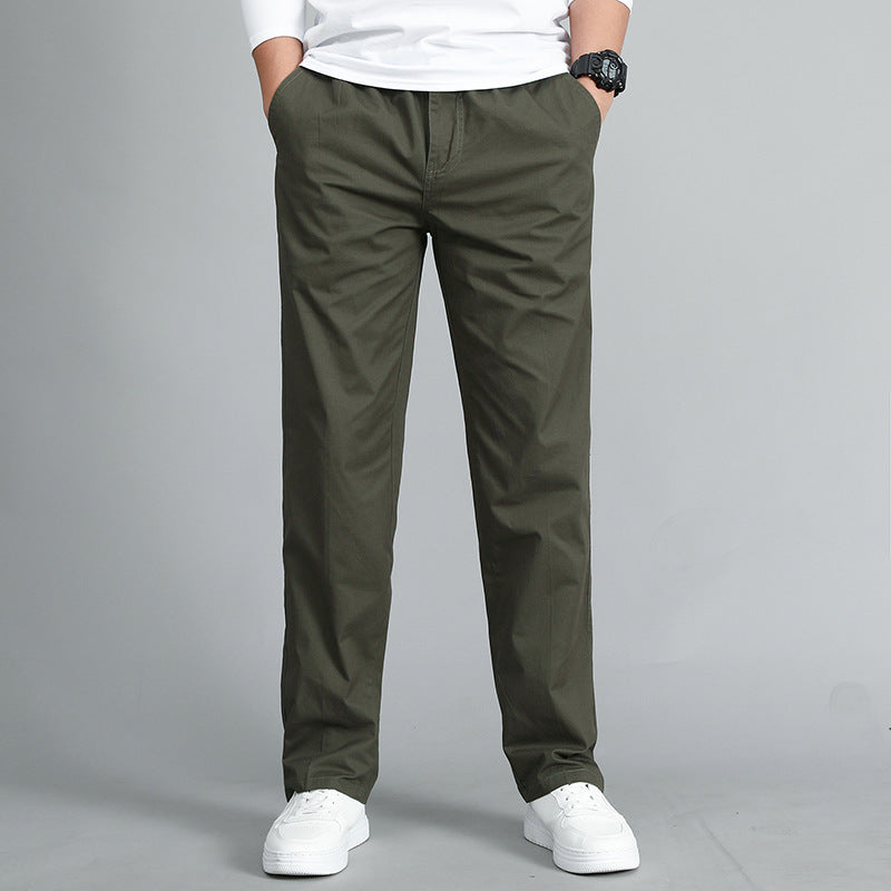Herren legere Chinohose mit geradem Schnitt, elastischem Bund und Eingrifftaschen Nord Taschen
