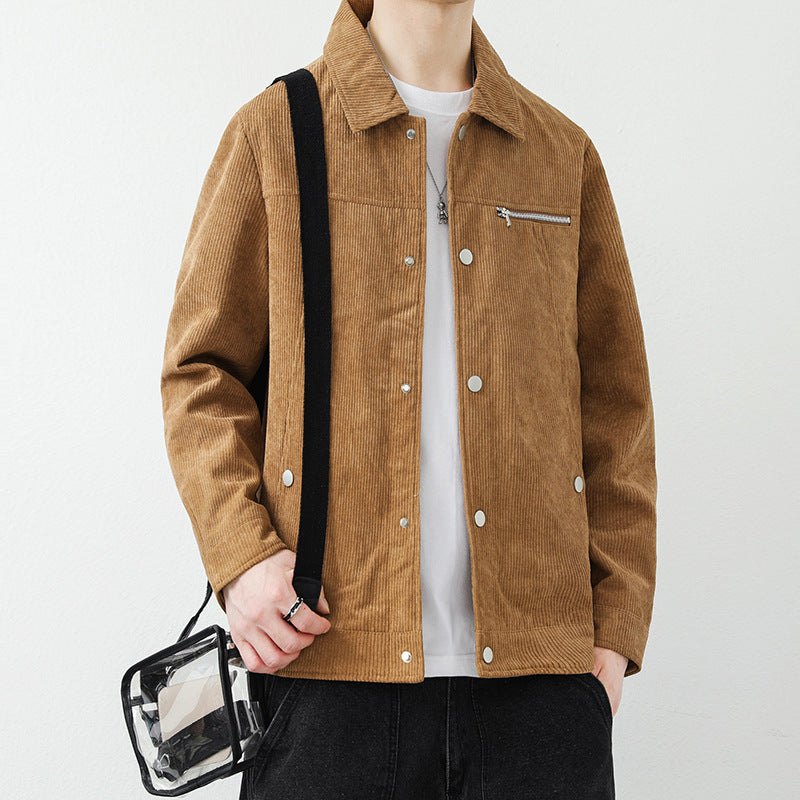 Herren Modische Cordjacke Nord Taschen