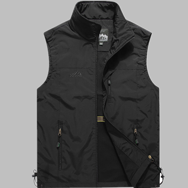Herren Outdoor-Utility-Weste mit Mesh-Futter und Reißverschluss-Taschen Nord Taschen