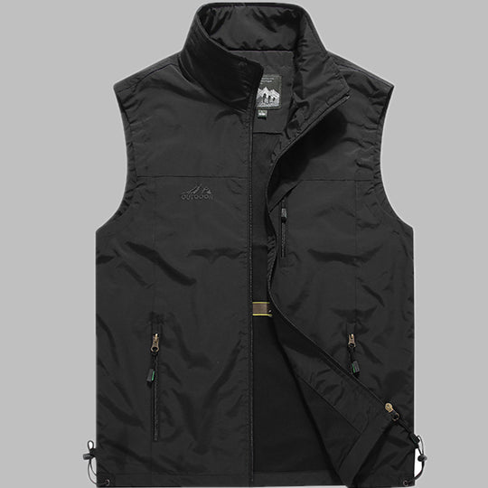 Herren Outdoor-Utility-Weste mit Mesh-Futter und Reißverschluss-Taschen Nord Taschen