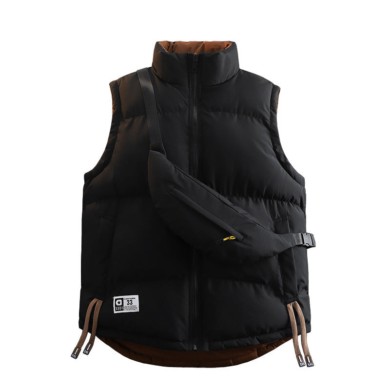 Damen Moderne gesteppte Outdoor-Weste mit integriertem Gürteltaschen‑System und hohem Stehkragen Nord Taschen