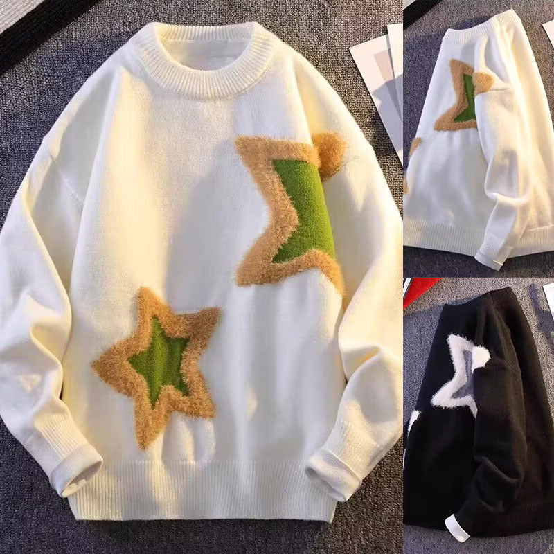 Damen Modischer Pullover mit Sternedesign Nord Taschen