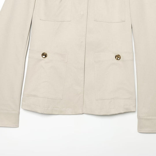 Damen Leichte Feldjacke im Safari-Stil mit Stehkragen und vier Pattentaschen Nord Taschen