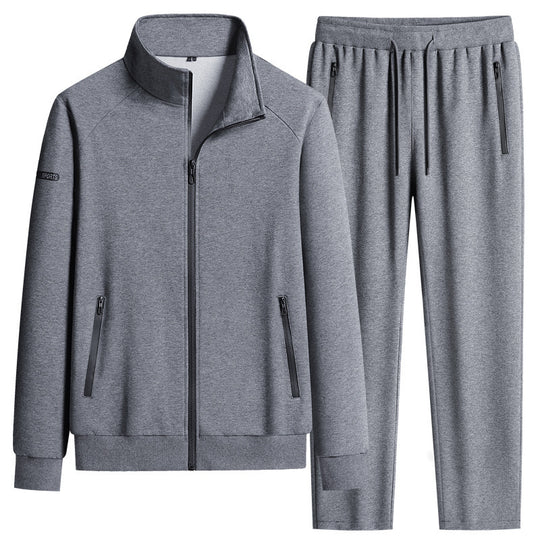 Herren Sportlicher Softshell-Trainingsanzug-Set mit fleecegefütterter Jacke und tapered Jogginghose Nord Taschen