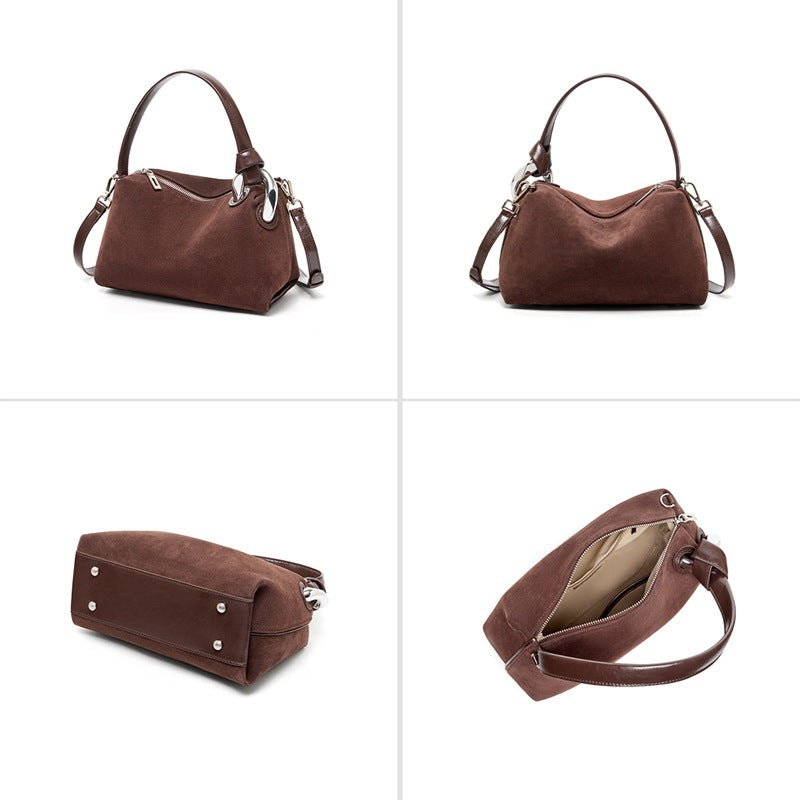 Damen Hobo-Tasche mit elegantem Wildleder und verstellbarem Schultergurt Nord Taschen
