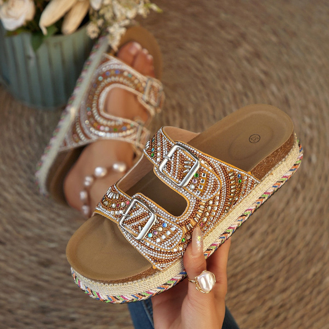 Damen modNord Taschenewusste Clogs mit glitzerndem Riemendesign und komfortablem Fußbett Nord Taschen