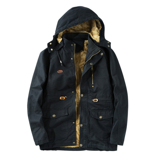 Herren Outdoor-Parka im Field-Style mit Teddyfutter und Utility-Taschen Nord Taschen