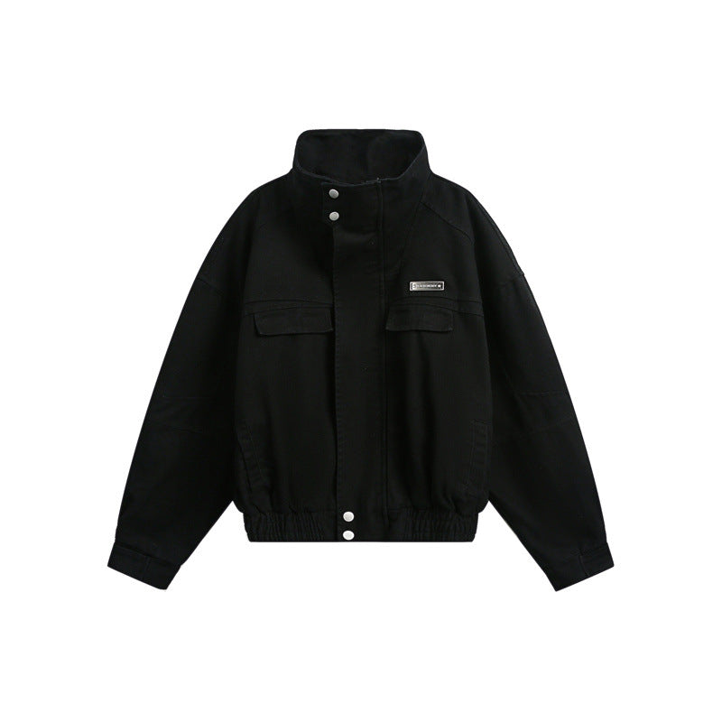 Unisex Kurz geschnittene Boxy-Outdoorjacke mit versteckter Reißverschlussblende, hohem Stehkragen und elastischem Bund Nord Taschen