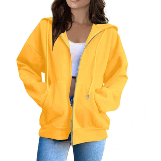 Damen Oversized Kapuzenjacke Nord Taschen