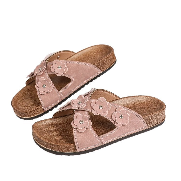 Damen Komfortable und stilvolle Blüten-Sandalen