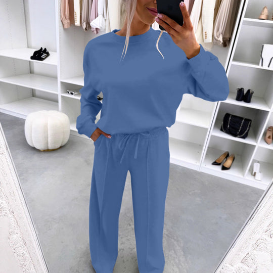 Damen Casual-Loungewear-Set mit Oversize-Batwing-Pullover und weitem Jersey-Hosenbein Nord Taschen