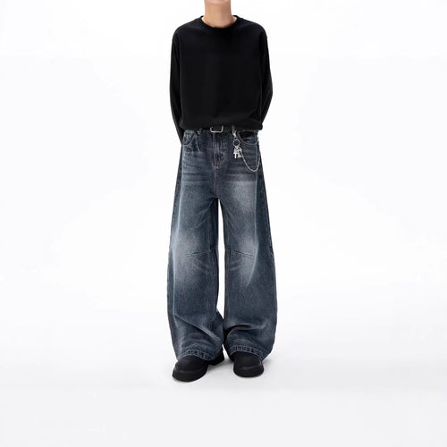 Unisex Trendige Weitgeschnittene Jeans Nord Taschen
