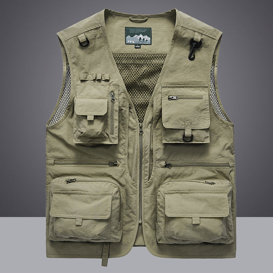 Herren Multifunktionale Angler- und Utilityweste mit Mesh‑Einsätzen und Multifachtaschen Nord Taschen