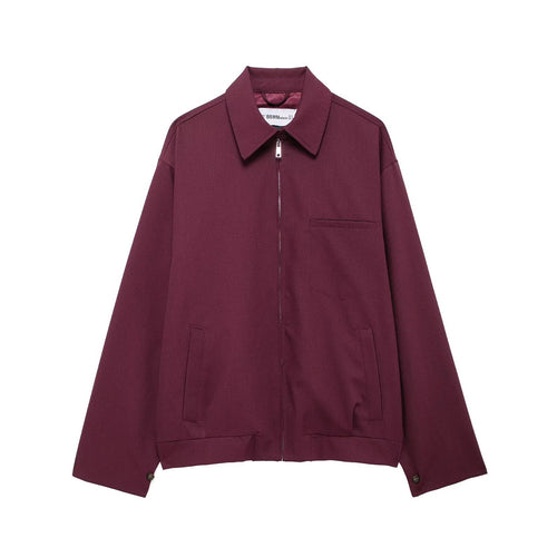 Damen Oversize Blousonjacke mit durchgehendem Reißverschluss und aufgesetzten Taschen Nord Taschen