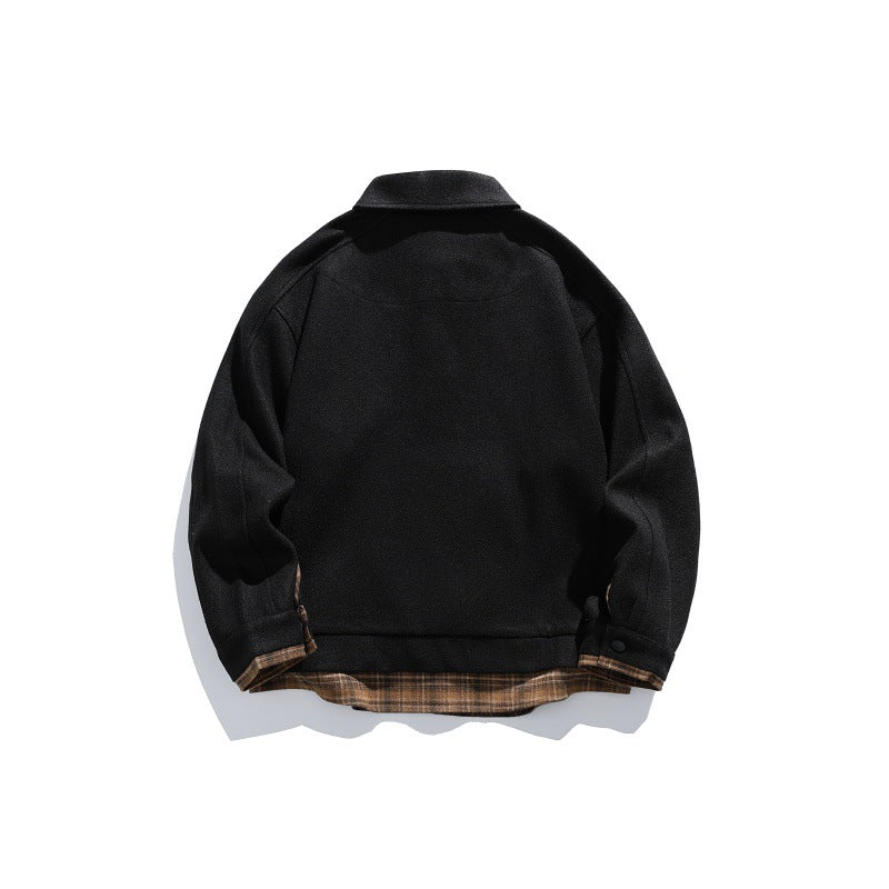 Herren Langärmeliges Polo‑Sweatshirt mit Kentkragen, Knopfleiste und eingearbeitetem Karo‑Layer Nord Taschen