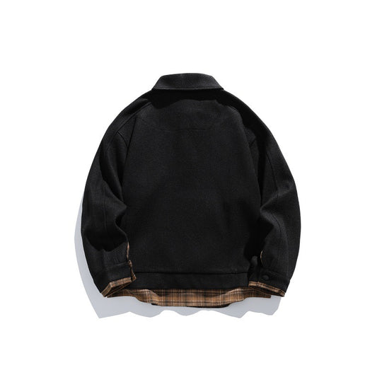 Herren Langärmeliges Polo‑Sweatshirt mit Kentkragen, Knopfleiste und eingearbeitetem Karo‑Layer Nord Taschen