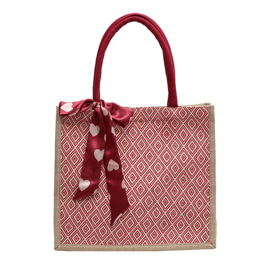 Damen Freizeit-Shopper-Tasche mit dekorativer Schleife Nord Taschen