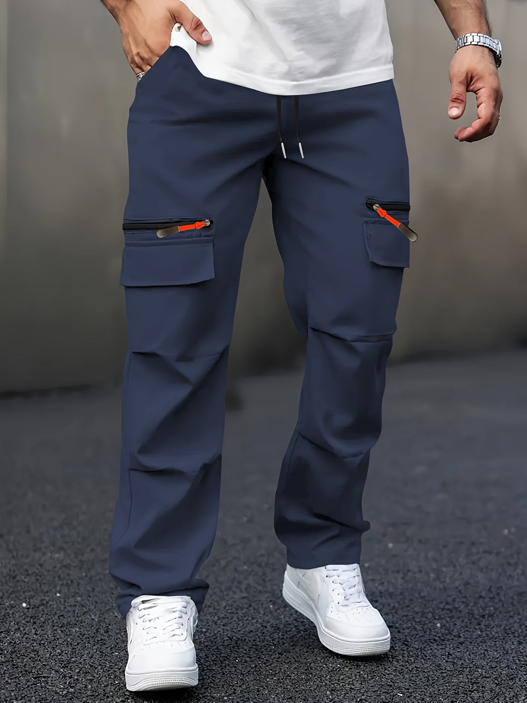 Herren Cargo-Jogginghose mit Zipper‑Utility‑Taschen Nord Taschen