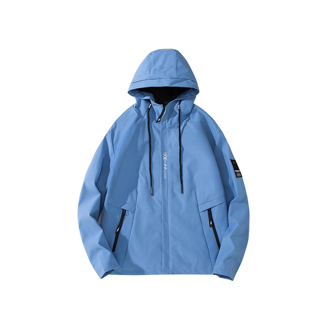 Herren Leichte Kapuzen-Softshelljacke im urbanen Utility-Stil mit verstellbarer Kapuze und verdecktem Reißverschluss Nord Taschen