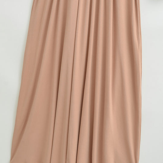 Damen Maxi-Wickelkleid mit taillierter Wickelpartie und langen Ärmeln Nord Taschen