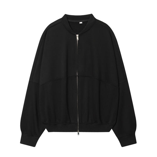 Damen Oversize-Sweatjacke mit Zwei-Wege-Reißverschluss und geripptem Bund Nord Taschen