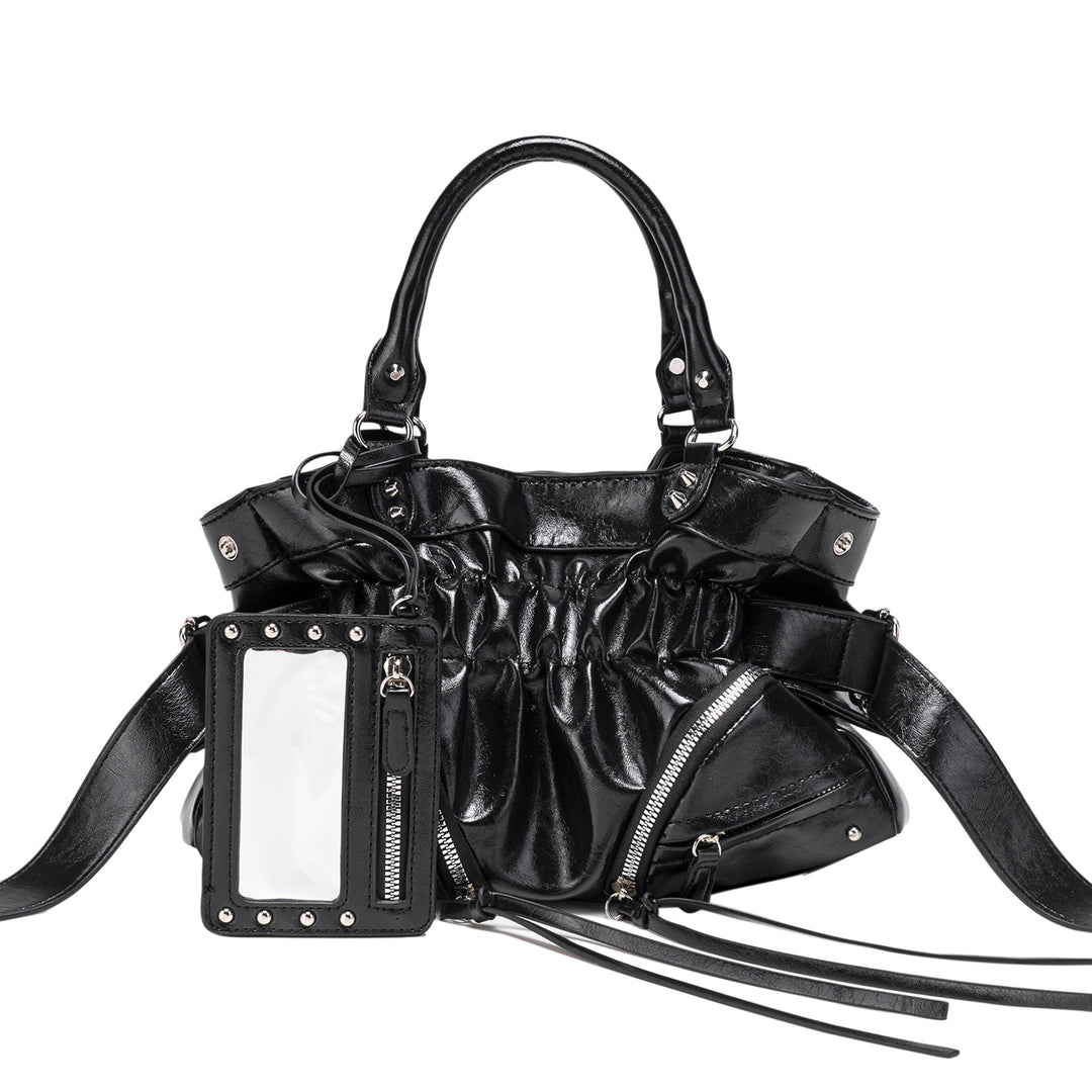 Damen Hobo-Handtasche mit raffiniertem Faltendesign und stilvollen Reißverschlüssen Nord Taschen