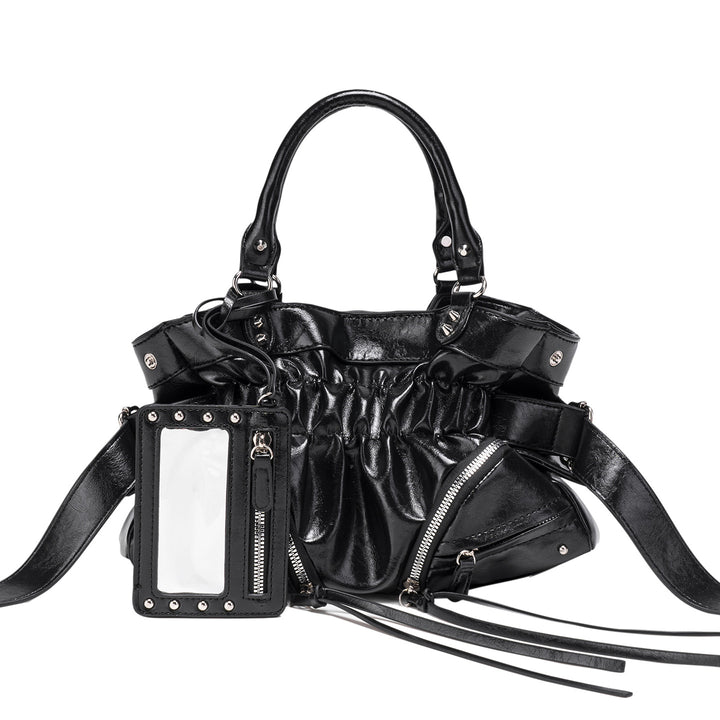Damen Hobo-Handtasche mit raffiniertem Faltendesign und stilvollen Reißverschlüssen Nord Taschen