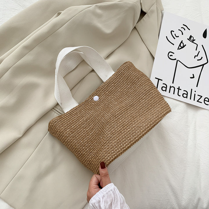 Damen Strandtasche mit geflochtenem Design und praktischen Innenfächern Nord Taschen