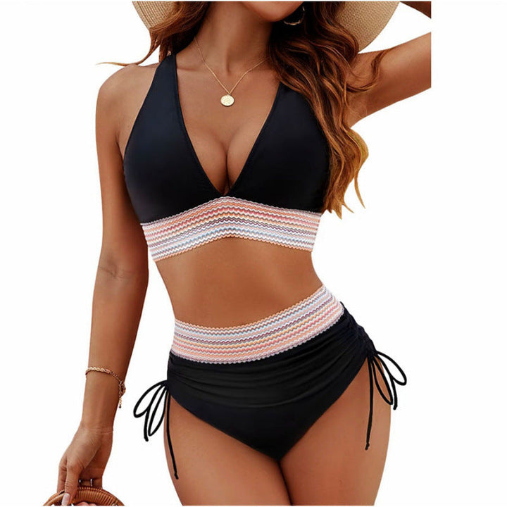 Damen Triangel-Bikini mit verstellbaren Riemen und moderner Rüschenoptik