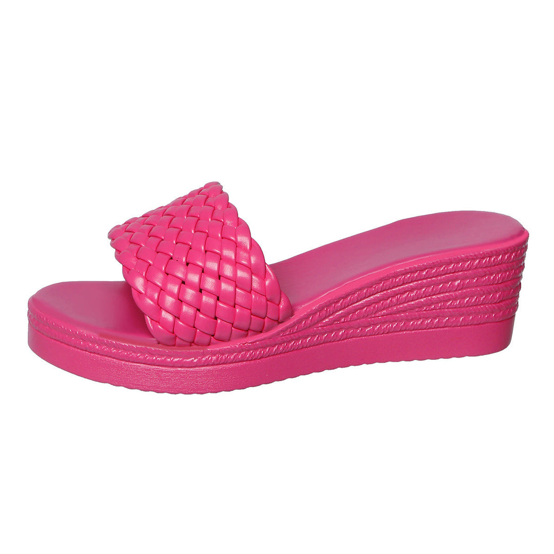 Damen Wedge-Sandalen mit geflochtenem Riemen und ergonomischer Sohle