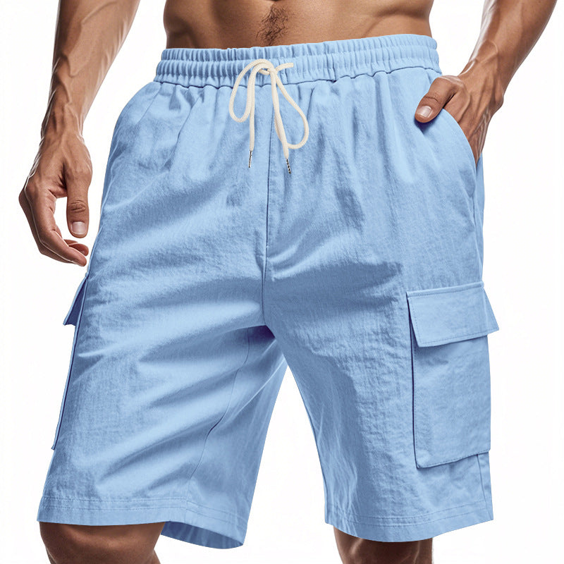 Herren Cargo-Shorts mit mehreren praktischen Taschen und elastischem Bund