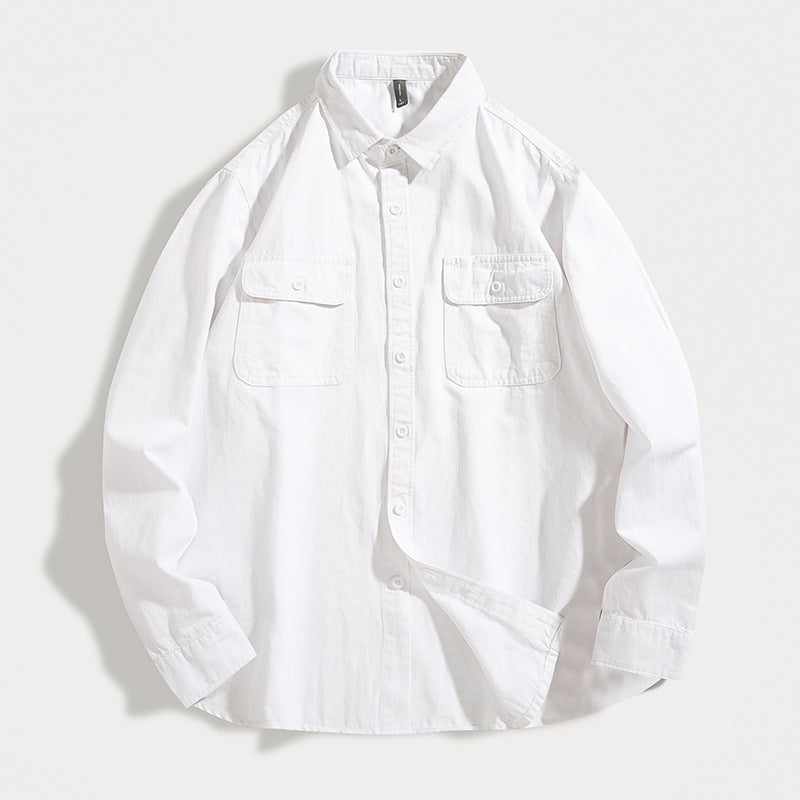 Herren Overshirt aus Baumwoll‑Twill mit Pattentaschen und Relaxed‑Fit Nord Taschen